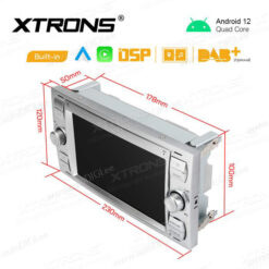 Ford Android 12 car radio XTRONS PSF72QSFA_S size