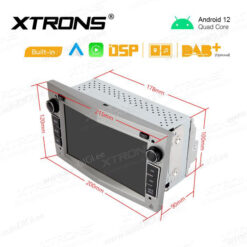 Opel Android 12 car radio XTRONS PSF72VXA_G size