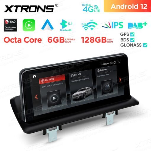 BMW Android 11 autoradio XTRONS QPB1287UN_L GPS näyttösoitin käyttöliittymä