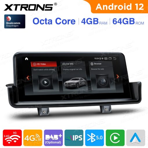 BMW Android 12 autoradio XTRONS QSB1290UN_L GPS näyttösoitin käyttöliittymä