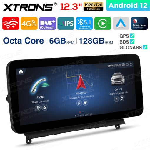 Mercedes-Benz Android 12 autoradio XTRONS QXM2240_M12_C40 GPS näyttösoitin käyttöliittymä