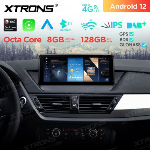 BMW Android 11 autoraadio XTRONS QPB12X1UNP Apple Carplay vaade