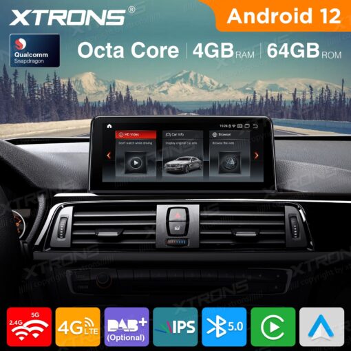 BMW Android 12 autoradio XTRONS QSB12NBTH Apple Carplay näkymä