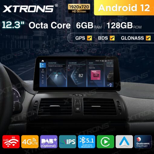BMW Android 12 autoradio XTRONS QXB22X3UN_L Apple Carplay näkymä