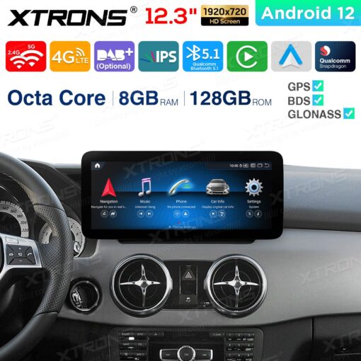 Mercedes-Benz Android 12 autoraadio XTRONS QXM2245PM12GLK45L Apple Carplay vaade