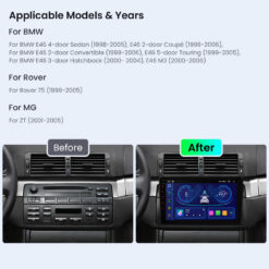 BMW 3. seeria E46 (1998-2006) Xtrons IDP9046B Android 14 autoraadio tootepilt