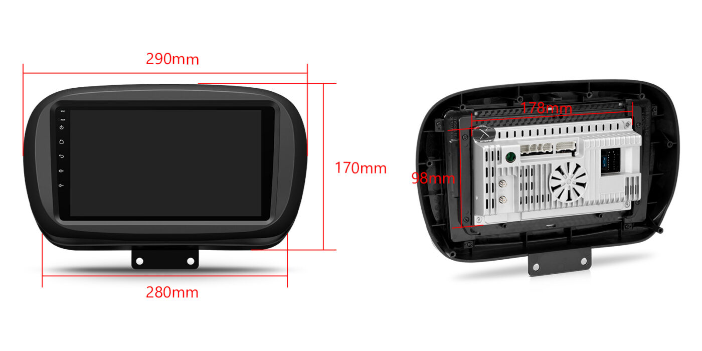 Fiat 500X (2015-2020) | Android 14 | 4+64GB | GPS autoraadio ja multimeediakeskus - Sobivus