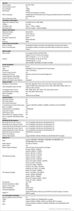 BMW X5 E53 (1999-2006) Xtrons IDP9053B Android 14 autoraadio tootepilt