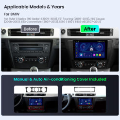 BMW 3. seeria E90 | E91 | E92 | E93 (2005-2012) ilma originaal ekraanita autole Xtrons IDP9090B Android 14 autoraadio tootepilt