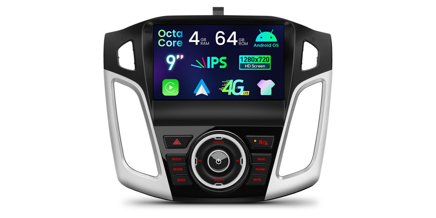 Ford Focus (2012-2017) | Android 14 | 4+64GB | GPS autoraadio ja multimeediakeskus - Riistvara ja ekraan