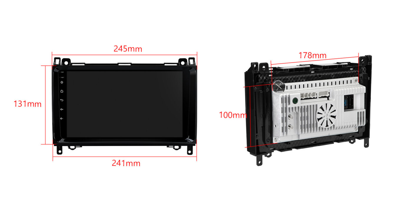 Mercedes-Benz Sprinter | Vito & Viano (2006-2020) | A-Class | B-Class W245 | Android 14 | 4+64GB | GPS autoraadio ja multimeediakeskus - Sobivus