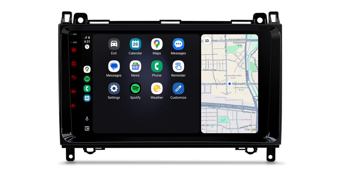 Mercedes-Benz Sprinter | Vito & Viano (2006-2020) | A-Class | B-Class W245 | Android 14 | 4+64GB | GPS autoraadio ja multimeediakeskus - Apple CarPlay