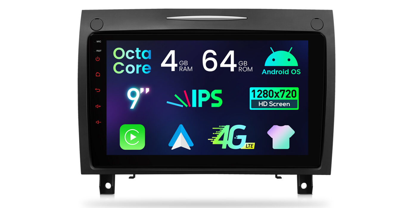 Mercedes-Benz SLK R171 (2004-2011) | Android 14 | 4+64GB | GPS autoraadio ja multimeediakeskus - Riistvara ja ekraan