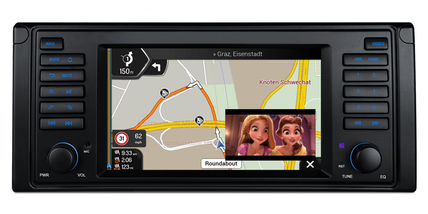 BMW 5. seeria E39 (1995-2004) | 7. seeria E38 (1994-2001) | Android 14 | 2+64GB | GPS autoraadio ja multimeediakeskus - GPS navigatsioon