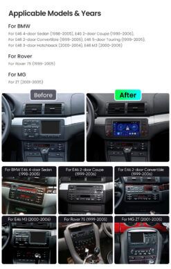 BMW 3. seeria E46 (1998-2006) Xtrons IDS7046BL Android 14 autoraadio tootepilt