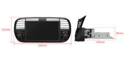 Fiat 500 (2007-2015) Xtrons IDS7050FLB Android 14 autoraadio tootepilt
