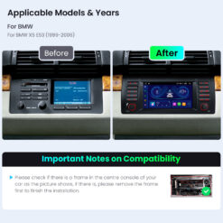 BMW X5 E53 (1999-2006) Xtrons IDS7053BL Android 14 autoraadio tootepilt