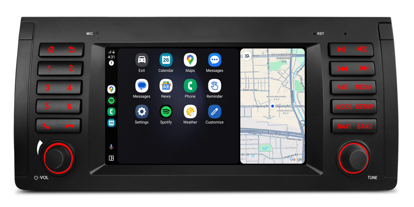 BMW X5 E53 (1999-2006) | Android 14 | 2+64GB | GPS autoraadio ja multimeediakeskus - Apple CarPlay