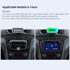 FORD MONDEO (2007-2013)/FOCUS(2008-2011)/S-MAX(2008-2011)/GALAXY(2011-2012) Xtrons IDS70FSFBL Android 14 autoraadio tootepilt