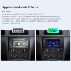 Ford C-Max | S-Max | Galaxy | Focus | Transit (2005-2011) Xtrons IDS70QSFBL Android 14 autoraadio tootepilt