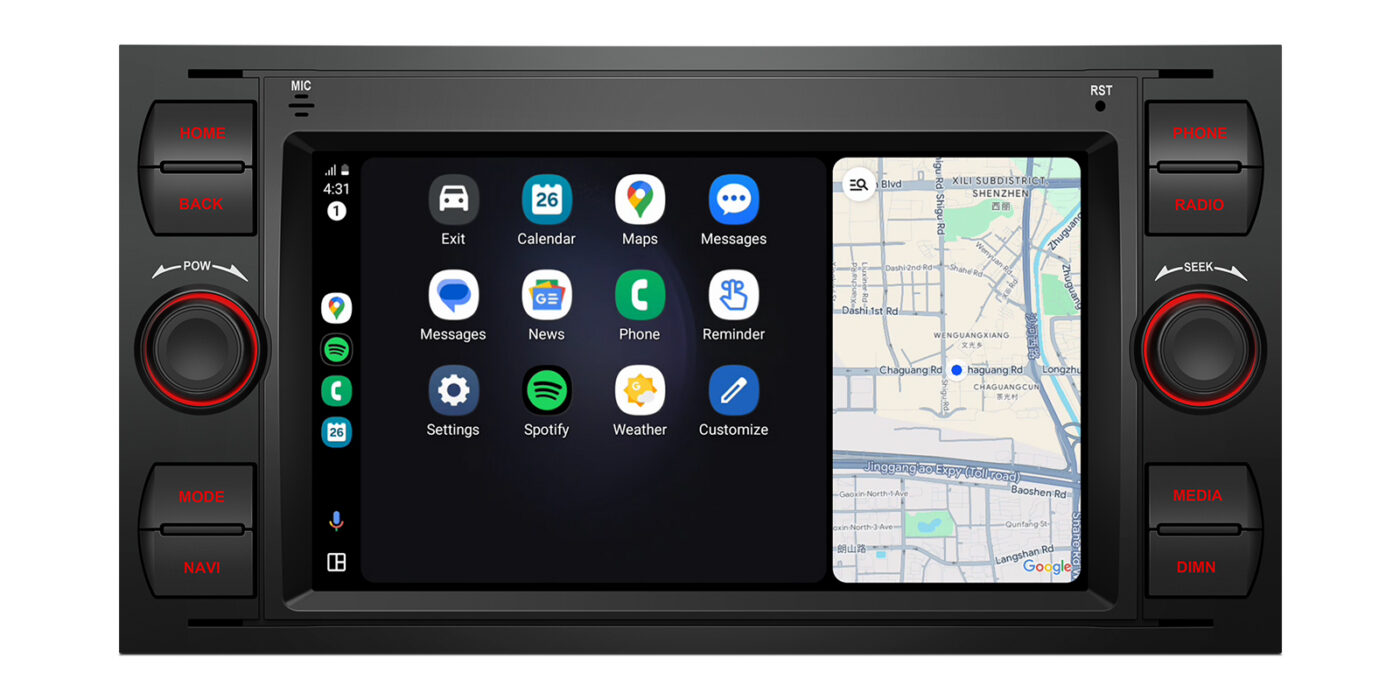 Ford C-Max | S-Max | Galaxy | Focus | Transit (2005-2011) | Android 14 | 2+64GB | GPS autoraadio ja multimeediakeskus - Apple CarPlay