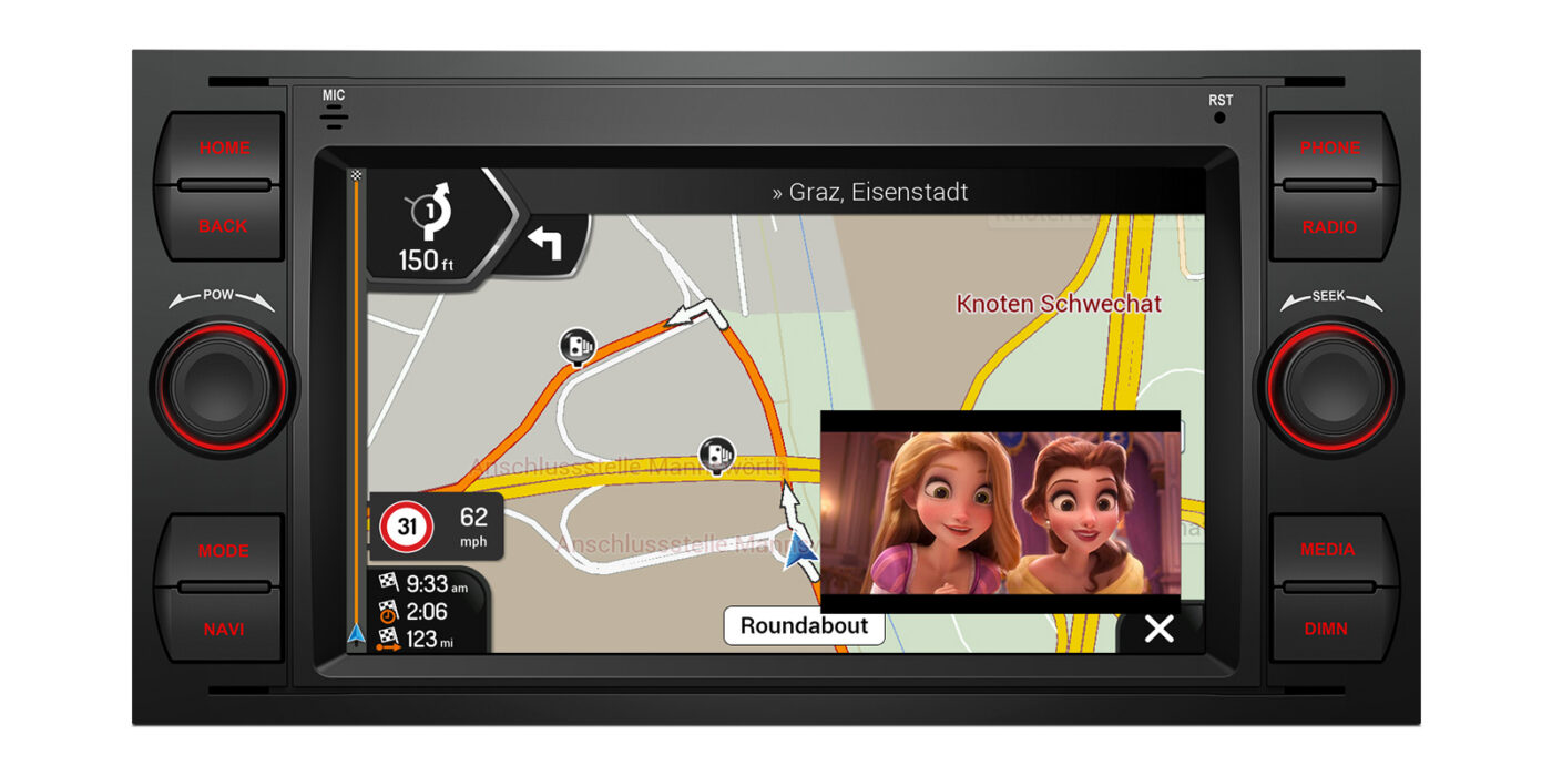 Ford C-Max | S-Max | Galaxy | Focus | Transit (2005-2011) | Android 14 | 2+64GB | GPS autoraadio ja multimeediakeskus - GPS navigatsioon