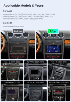Audi A4 | B5 (2002-2008) Xtrons IDS80A4AL Android 14 autoraadio tootepilt