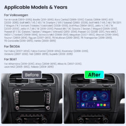 VW Passat B6 | B7 | Multivan | Transporter T5 | T6 | Amarok | Tiguan | Touran | Sharan Xtrons IDS90MTVL Android 14 autoraadio tootepilt