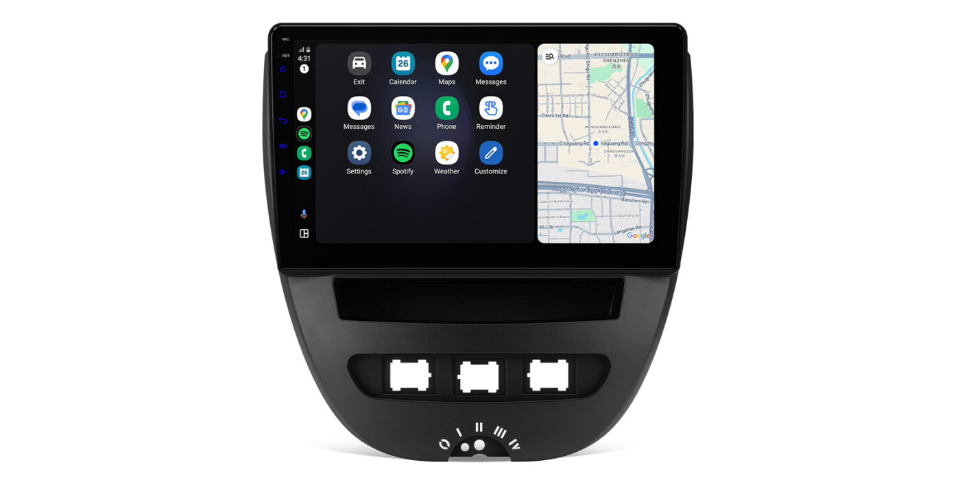 Toyota Aygo | Peugeot 107 | Citroen C1 | (2005-2014) | Android 14 | 2+64GB | GPS car multimedia head unit - Apple CarPlay
