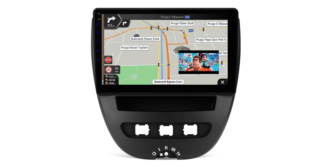Toyota Aygo | Peugeot 107 | Citroen C1 | (2005-2014) | Android 14 | 2+64GB | GPS car multimedia head unit - GPS navigation