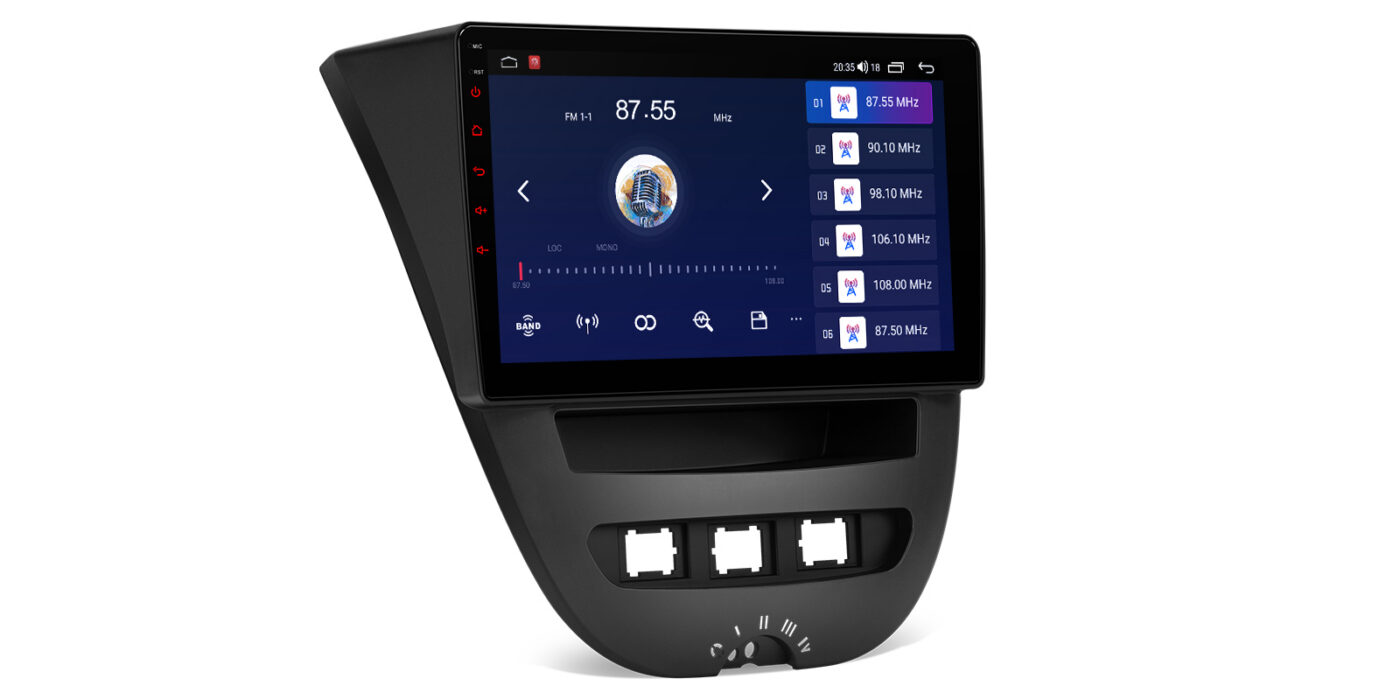 Toyota Aygo | Peugeot 107 | Citroen C1 | (2005-2014) | Android 14 | 2+64GB | GPS car multimedia head unit - DSP audio and radio