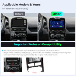 Renault Clio (2013-2018) Xtrons IDSP10CIRL Android 14 autoraadio tootepilt
