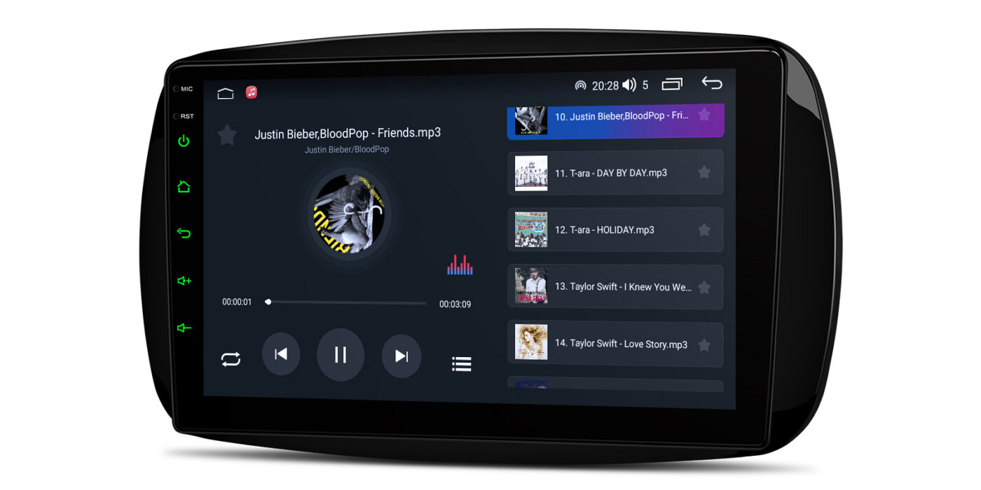 Smart Fortwo (2015-2018) | Android 14 | 2+64GB | GPS мультимедийная магнитола - DSP звук и радио