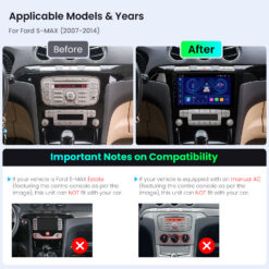 FORD MONDEO (2007-2013) | S-MAX(2008-2011) Xtrons IDSP90MXF Android 14 autoraadio tootepilt