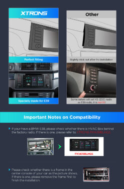 BMW 5. seeria E39 (1995-2004) | 7. seeria E38 (1994-2001) Xtrons PX7439BGS Android 14 autoraadio tootepilt