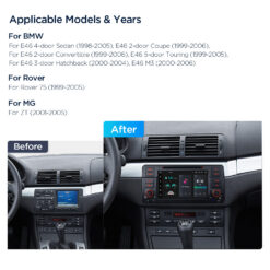 BMW 3. seeria E46 (1998-2006) Xtrons PX7446BGS Android 14 autoraadio tootepilt