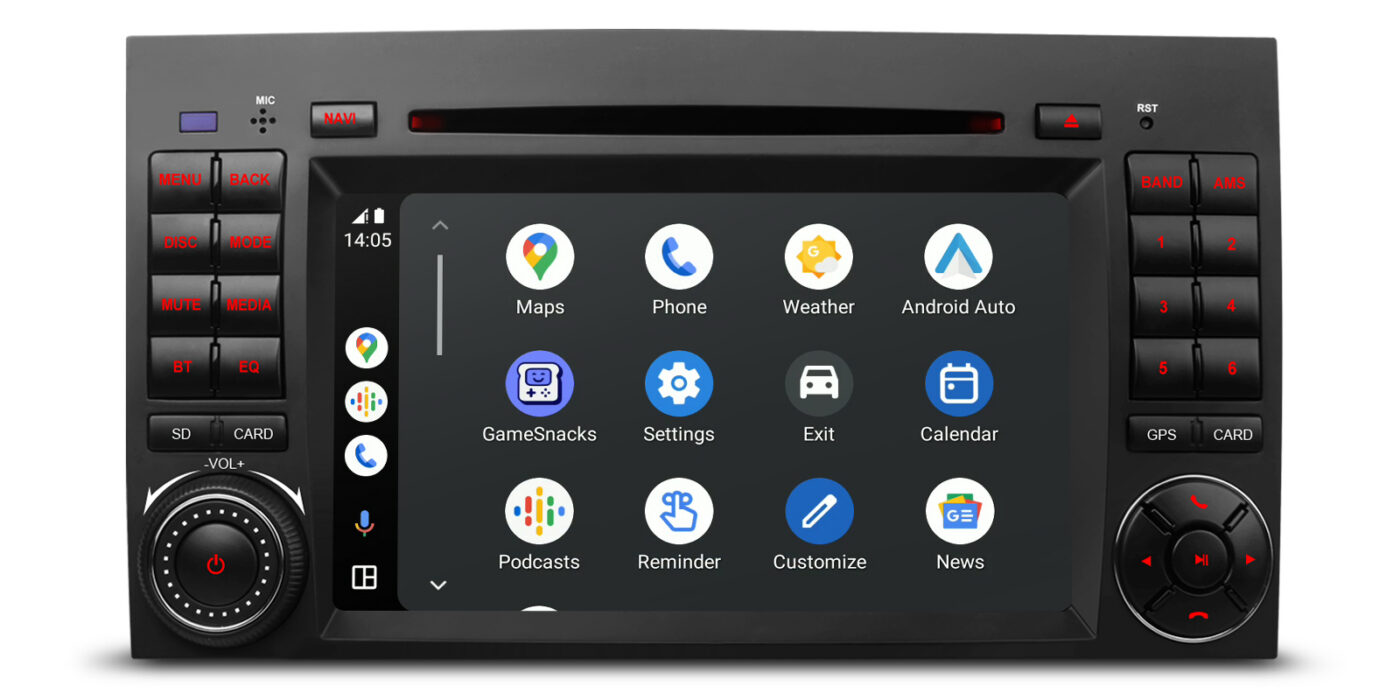 Mercedes-Benz Sprinter | Vito & Viano (2006-2020) | A-Class | B-Class (2004-2012) | Android 14 | 4+64GB | 4G | Gyroscope | CD/DVD | GPS autoraadio ja multimeediakeskus - Apple CarPlay ja Android Auto