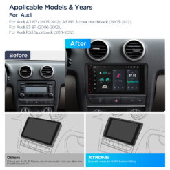 Audi A3 (2003-2012) Xtrons PX84A3ALDABGS Android 14 autoraadio tootepilt