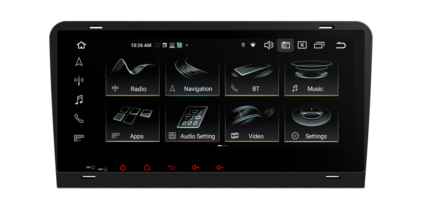 Audi A3 (2003-2012) | Android 14 | 4+64GB | 4G | Gyroscope | GPS autoraadio ja multimeediakeskus - 4+64GB riistvara ja 8.8-tolline IPS ekraan