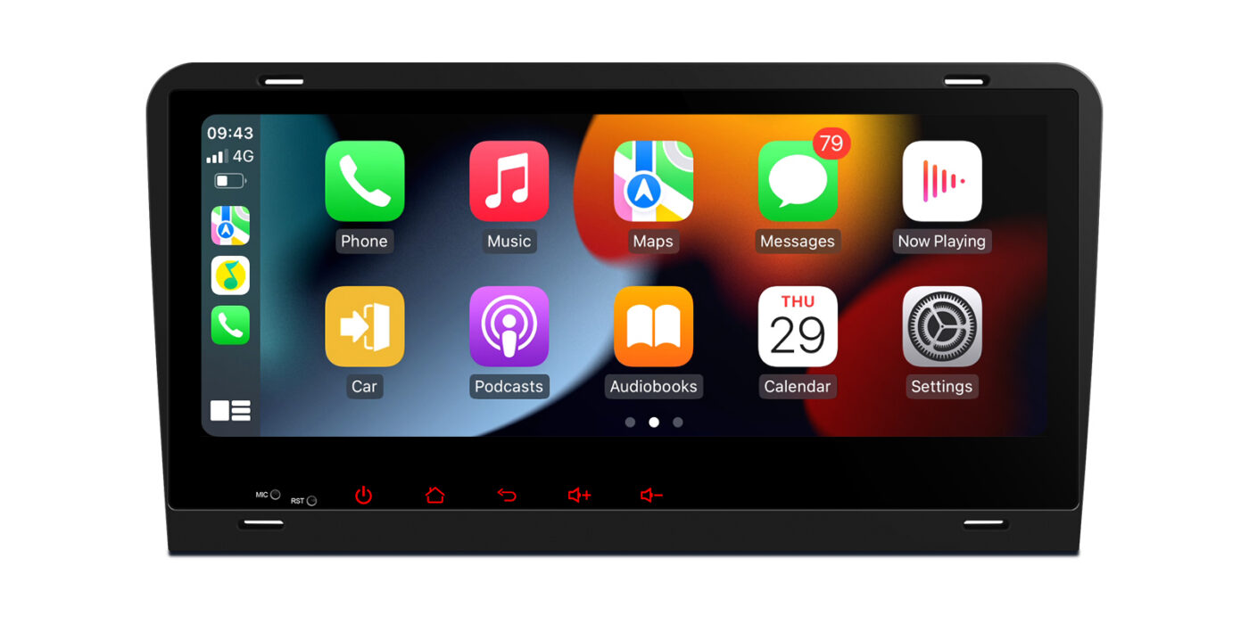 Audi A3 (2003-2012) | Android 14 | 4+64GB | 4G | Gyroscope | GPS autoraadio ja multimeediakeskus - Apple CarPlay ja Android Auto