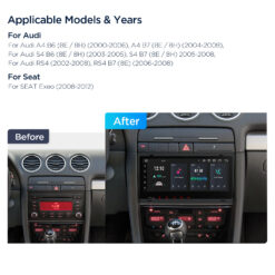 Audi A4 | B5 (2002-2008) Xtrons PX84AA4LHGS Android 14 autoraadio tootepilt