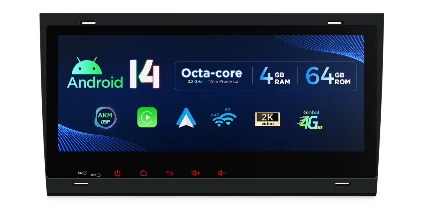 Audi A4 | B5 (2002-2008) | Android 14 | 4+64GB | 4G | Gyroscope | GPS autoraadio ja multimeediakeskus - Muuda oma auto multimeediakogemus nutikamaks ja kaasaegsemaks