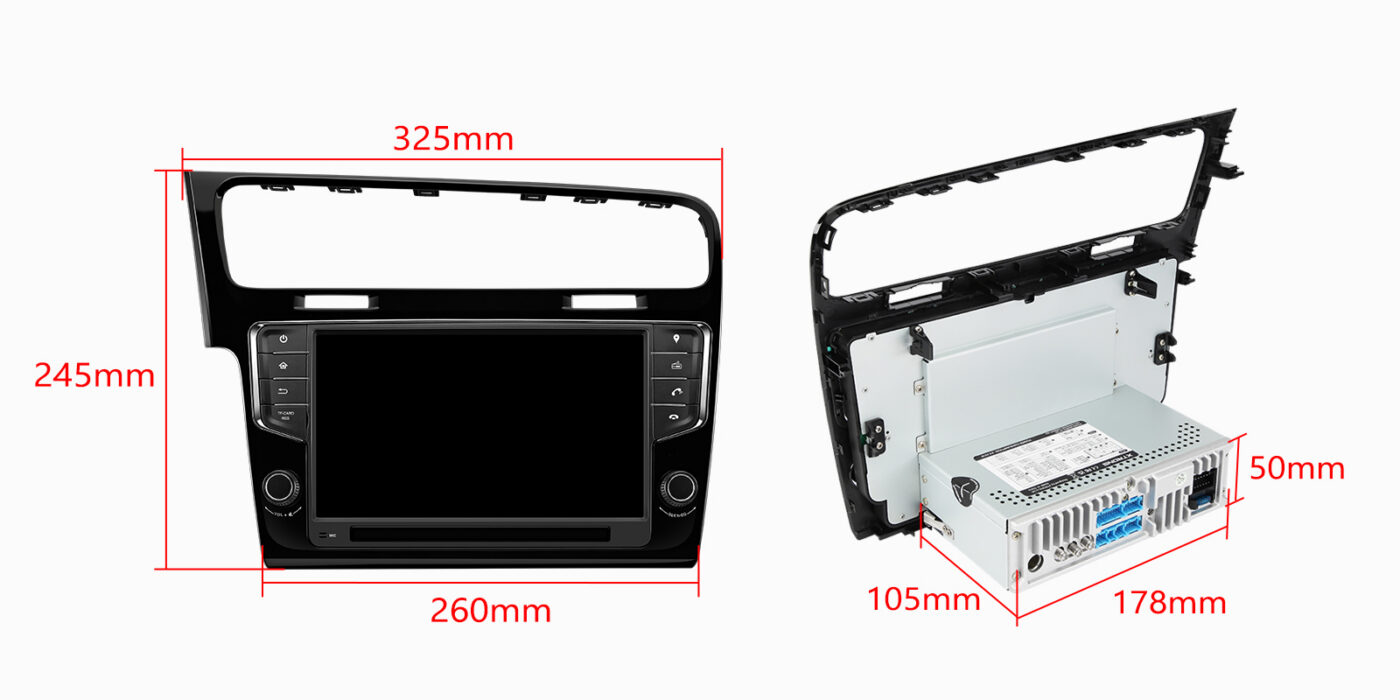 VW Golf 7 | Android 14 | 4+64GB | 4G | Gyroscope | DAB+ | GPS autoraadio ja multimeediakeskus - Ühendused ja paigaldus