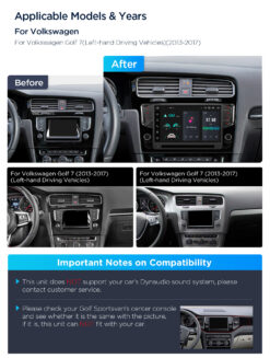 VW Golf 7 Xtrons PX94GFVLGDAB Android 14 autoraadio tootepilt