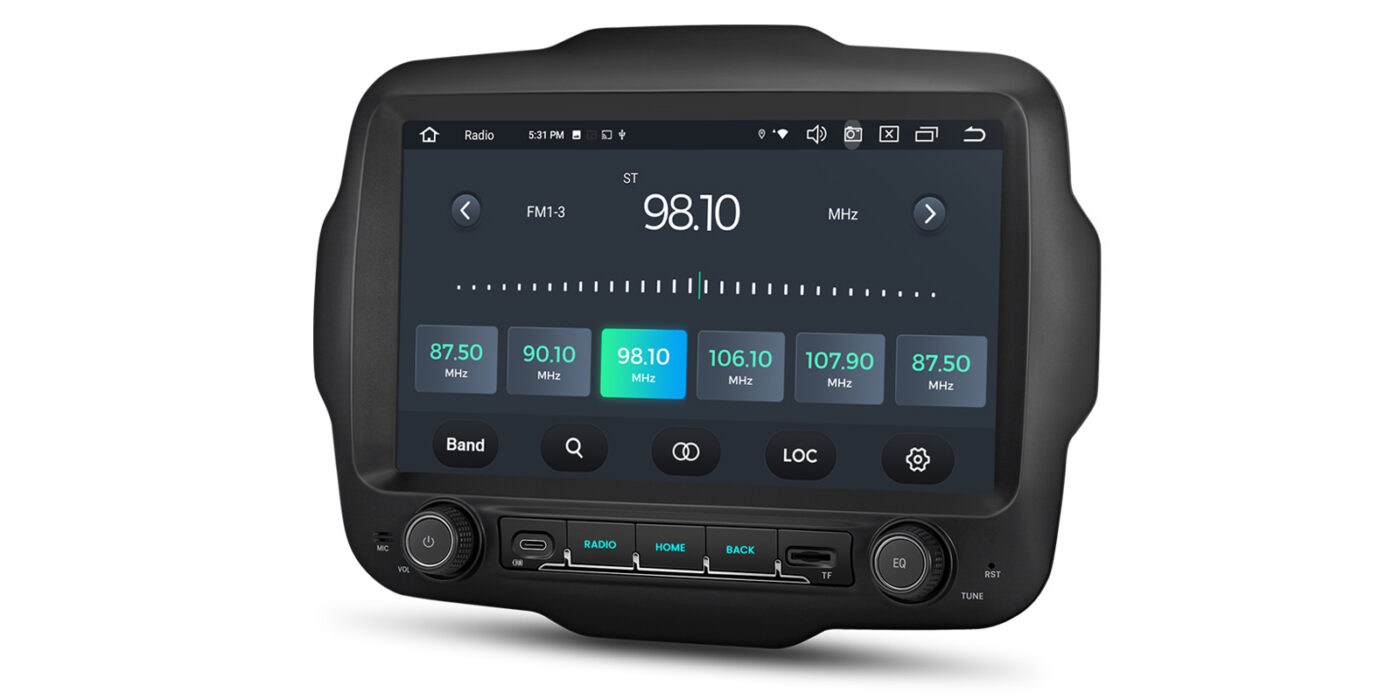 Jeep Renegade (2015-2020) | Android 14 | 4+64GB | 4G | Gyroscope | GPS autoraadio ja multimeediakeskus - RDS raadio ja DSP heli