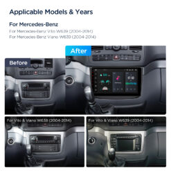 Mercedes-Benz Vito & Viano (2004-2006) Xtrons PXP14M639GDAB Android 14 autoraadio tootepilt