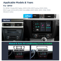 BMW 3. seeria E90 | E91 | E92 | E93 (2005-2012) ilma originaal ekraanita autole Xtrons PXP9490BGDAB Android 14 autoraadio tootepilt