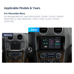 Mercedes-Benz ML | GL | W164 | X164 (2005-2012) Xtrons PXP94M164GDAB Android 14 autoraadio tootepilt