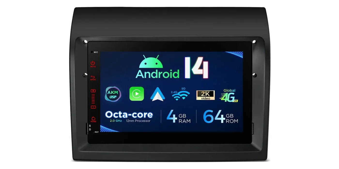 Peugeot Boxer | Citroen Jumper | Fiat Ducato (2011-2015) | Android 14 | 4+64GB | 4G | GPS autoraadio ja multimeediakeskus - Apple CarPlay ja Android Auto