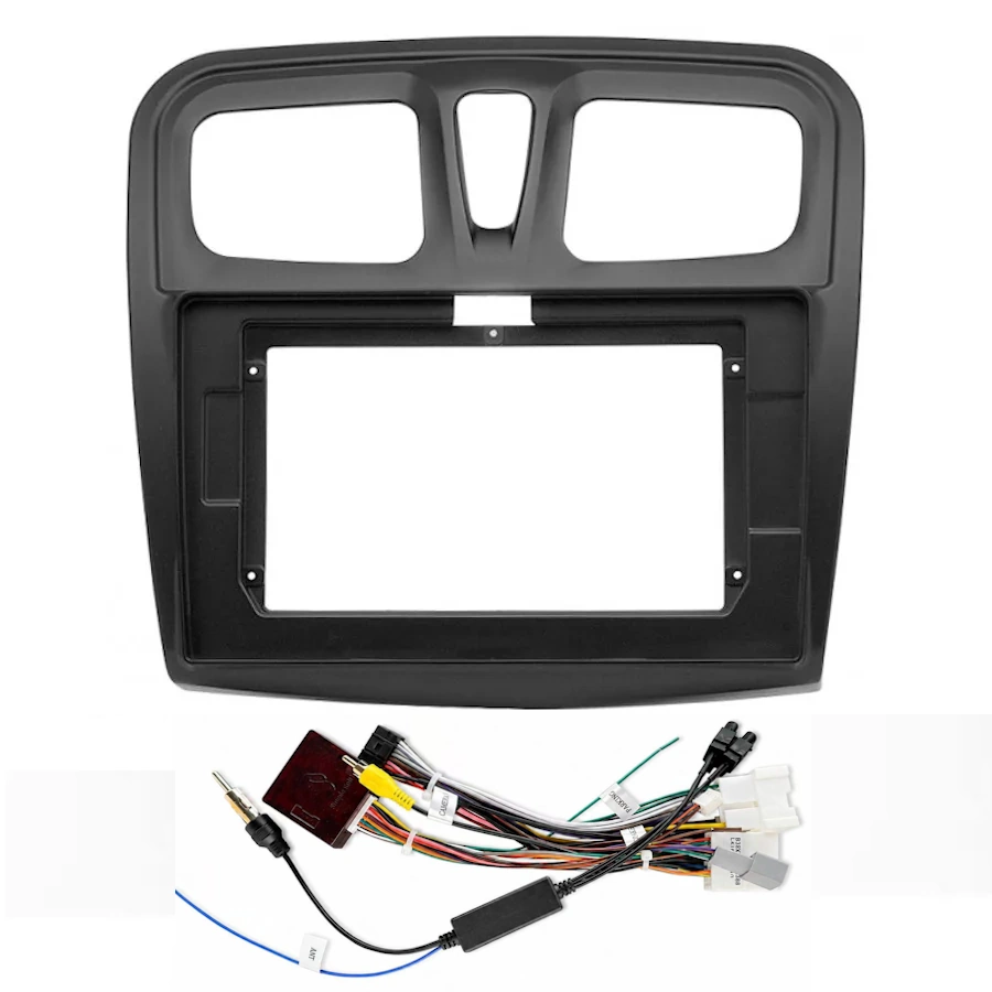 AutoDIGI F9698B: 9-tollise Android-ekraani paigaldusraam ja juhtmekomplekt, Dacia Logan / Sandero